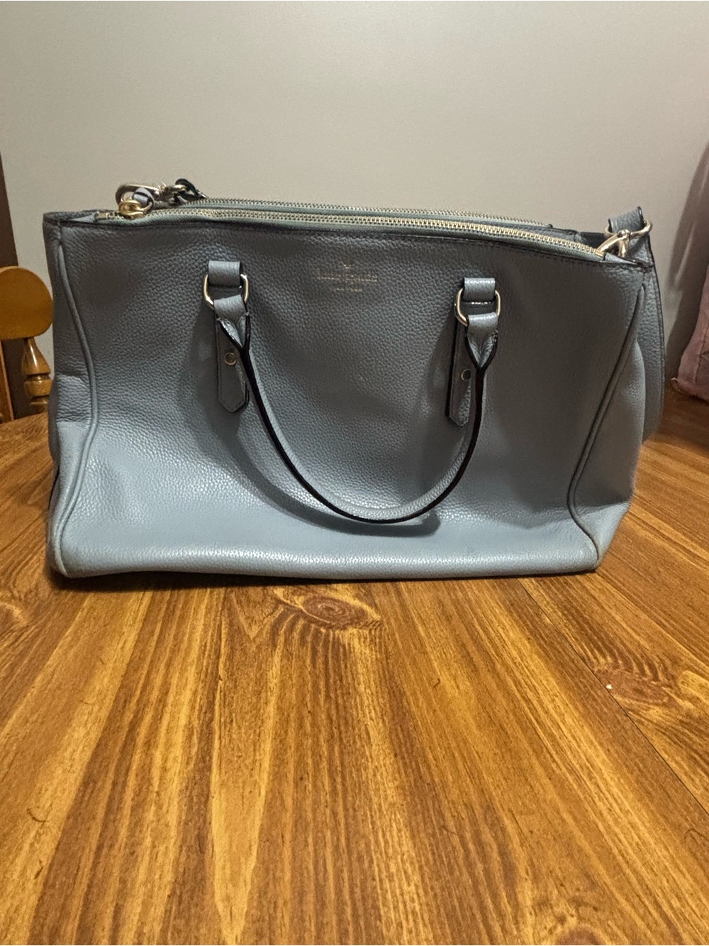 Kate Spade Classic Leather Tote Bag in Light Blue
